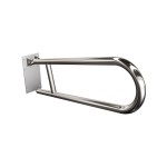 Uchwyt półokrągły Ø25 uchylny 60cm z płytą ANDEX Bez Barier 820CC stal nierdzewna polerowana