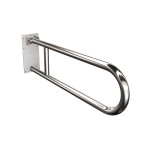 Uchwyt półokrągły Ø25 uchylny 60cm z płytą ANDEX Bez Barier 820CC stal nierdzewna polerowana