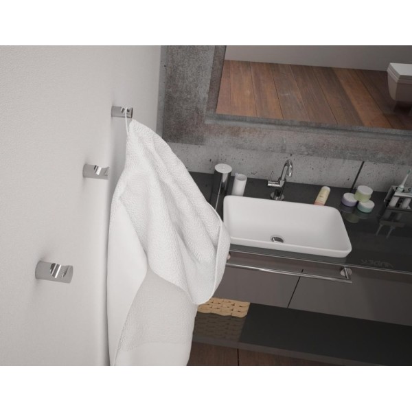 Wieszak pojedynczy z rowkiem długość 4cm ANDEX Norwegian 469SG stal nierdzewna polerowana