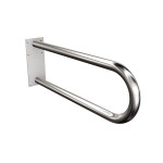 Uchwyt półokrągły Ø32 stały 60cm z płytą ANDEX Bez Barier 827CC stal nierdzewna polerowana