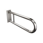 Uchwyt półokrągły Ø32 uchylny 60cm z płytą ANDEX Bez Barier 828CC stal nierdzewna polerowana