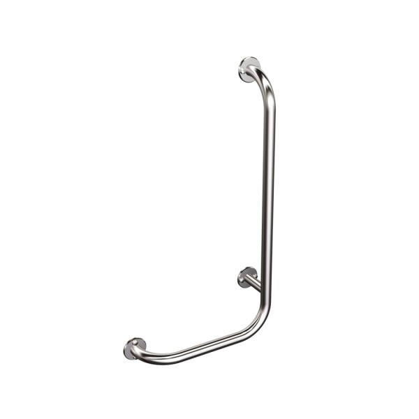 Uchwyt kątowy lewy 60x30cm Ø25 ANDEX Bez Barier 823/L/CC stal nierdzewna polerowana