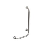 Uchwyt kątowy lewy 60x30cm Ø25 ANDEX Bez Barier 823/L/CC stal nierdzewna polerowana