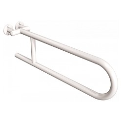 Uchwyt półokrągły Ø25 stały 60cm ANDEX Bez Barier 800B stal nierdzewna biały