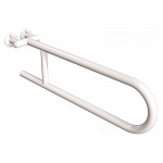 Uchwyt półokrągły Ø25 stały 60cm ANDEX Bez Barier 800B stal nierdzewna biały