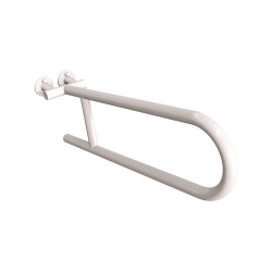 Uchwyt półokrągły Ø25 uchylny 60cm ANDEX Bez Barier 801B stal nierdzewna biały