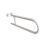Uchwyt półokrągły Ø25 uchylny 60cm ANDEX Bez Barier 801B stal nierdzewna biały