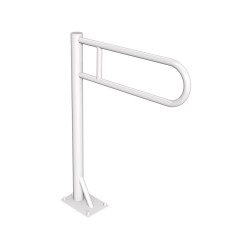 Uchwyt podłogowy stały Ø25 ANDEX Bez Barier 810B stal nierdzewna biały