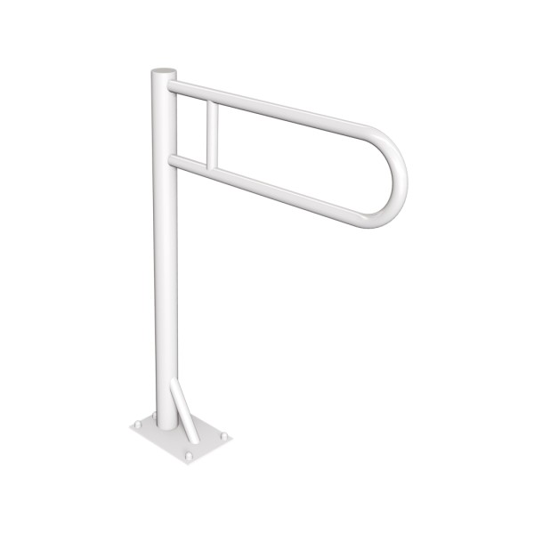 Uchwyt podłogowy stały Ø25 ANDEX Bez Barier 810B stal nierdzewna biały