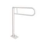 Uchwyt podłogowy uchylny Ø25 ANDEX Bez Barier 811B stal nierdzewna biały