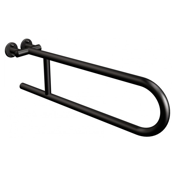 Uchwyt półokrągły Ø25 stały 60cm ANDEX Bez Barier 800NG stal nierdzewna czarny