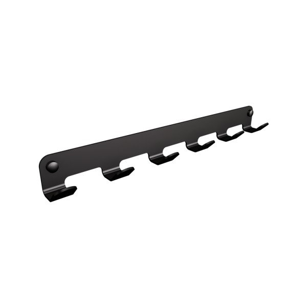 Wieszak 6-hakowy ANDEX Technic 329NG stal nierdzewna czarny