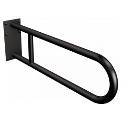 Uchwyt półokrągły Ø25 stały 60cm z płytą ANDEX Bez Barier 819NG stal nierdzewna czarny