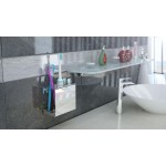 Uchwyt na dwie szczoteczki elektryczne prawy ANDEX Technic 335/P/SG stal nierdzewna polerowana