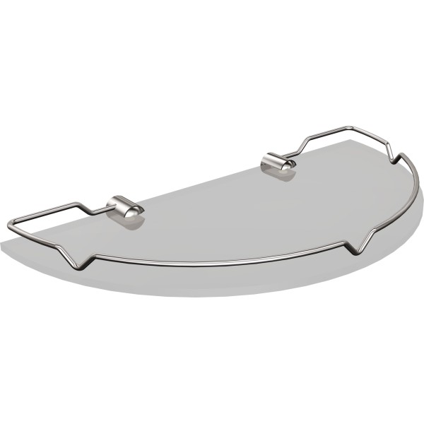 Półka szklana półokrągła z ramką ANDEX Classic 065CC chrom
